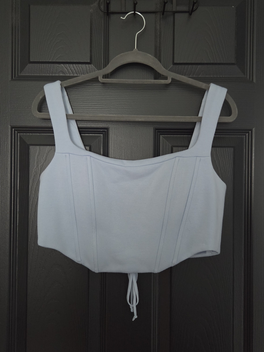 93 Play Street Square-Neck Cropped Corset Top